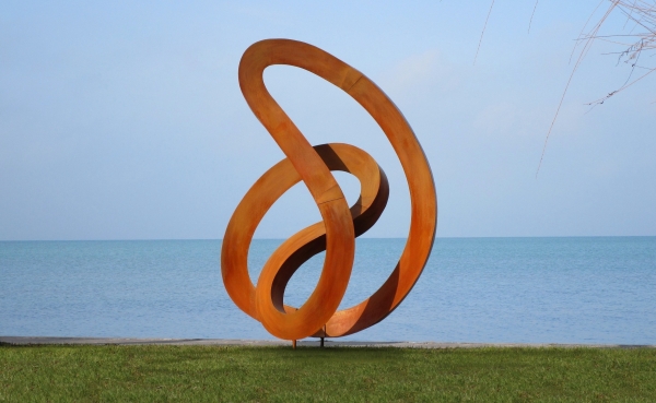 Modern art abstract garden sculpture